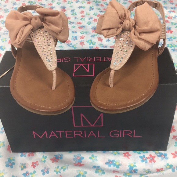 Material Girl Shoes - Material girl Bow rhinestone sandals